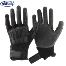 NMSAFETY 2021 100% black Anti-Impact Heavy Duty Safety Rescue Gloves TPR Impact Gloves